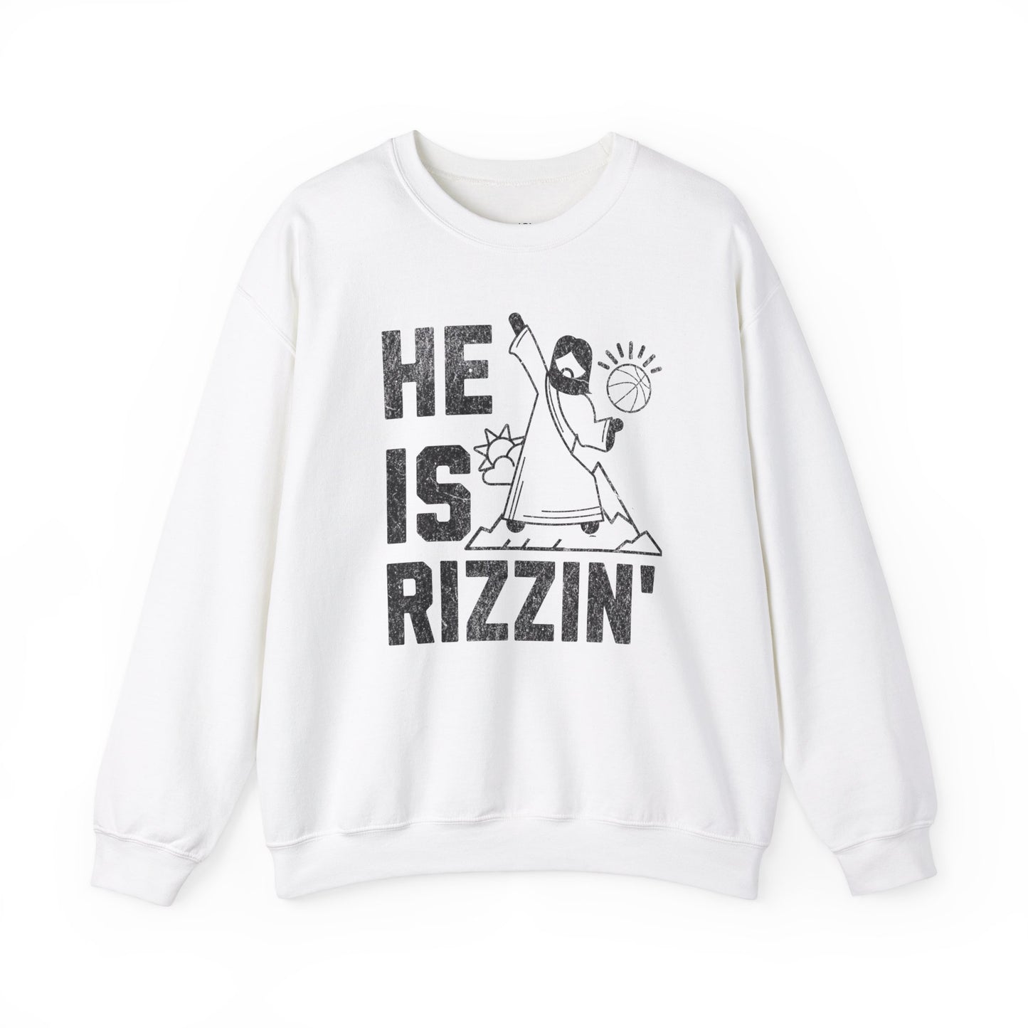 He Is Rizzin Basketball Jesus Sweatshirt