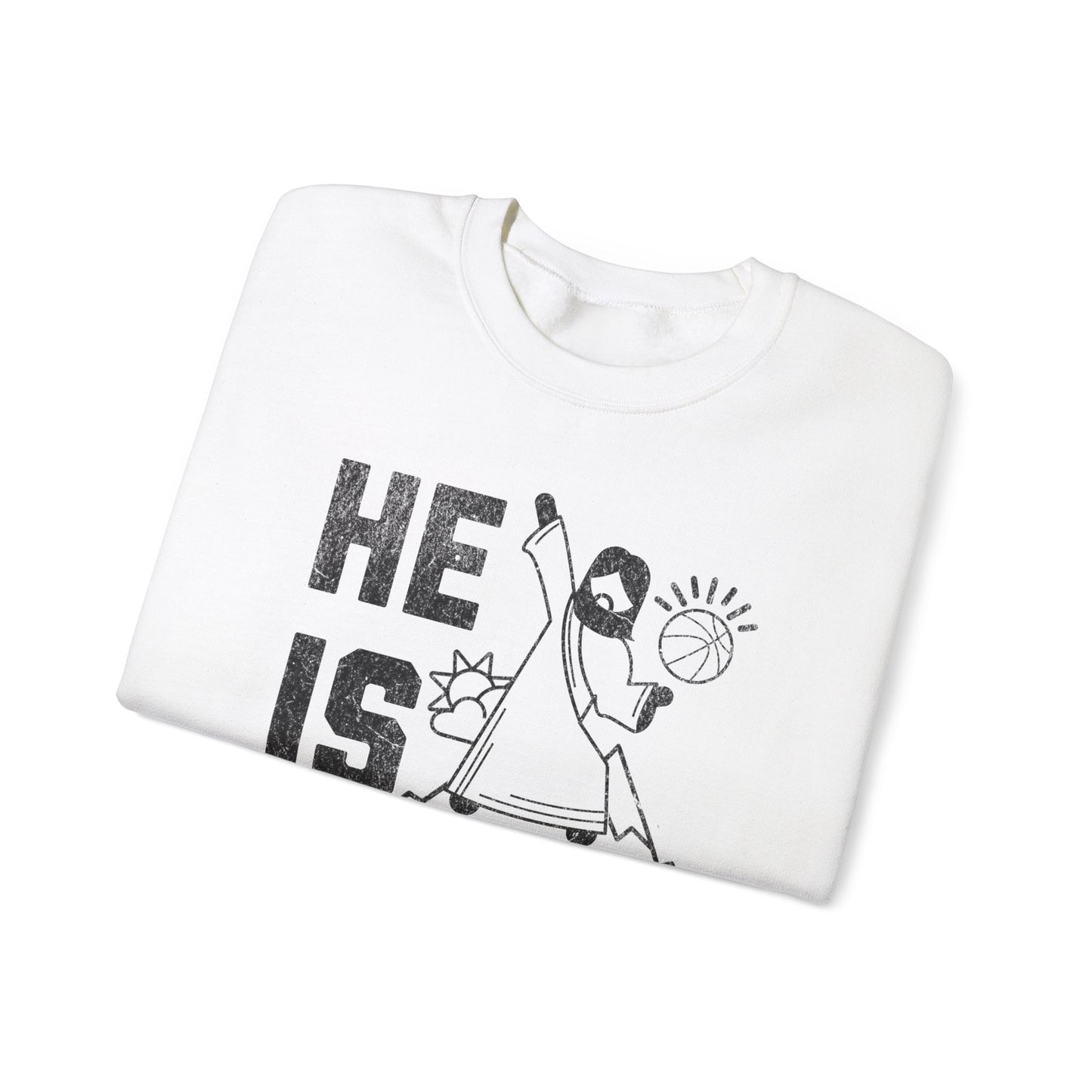 He Is Rizzin Basketball Jesus Sweatshirt