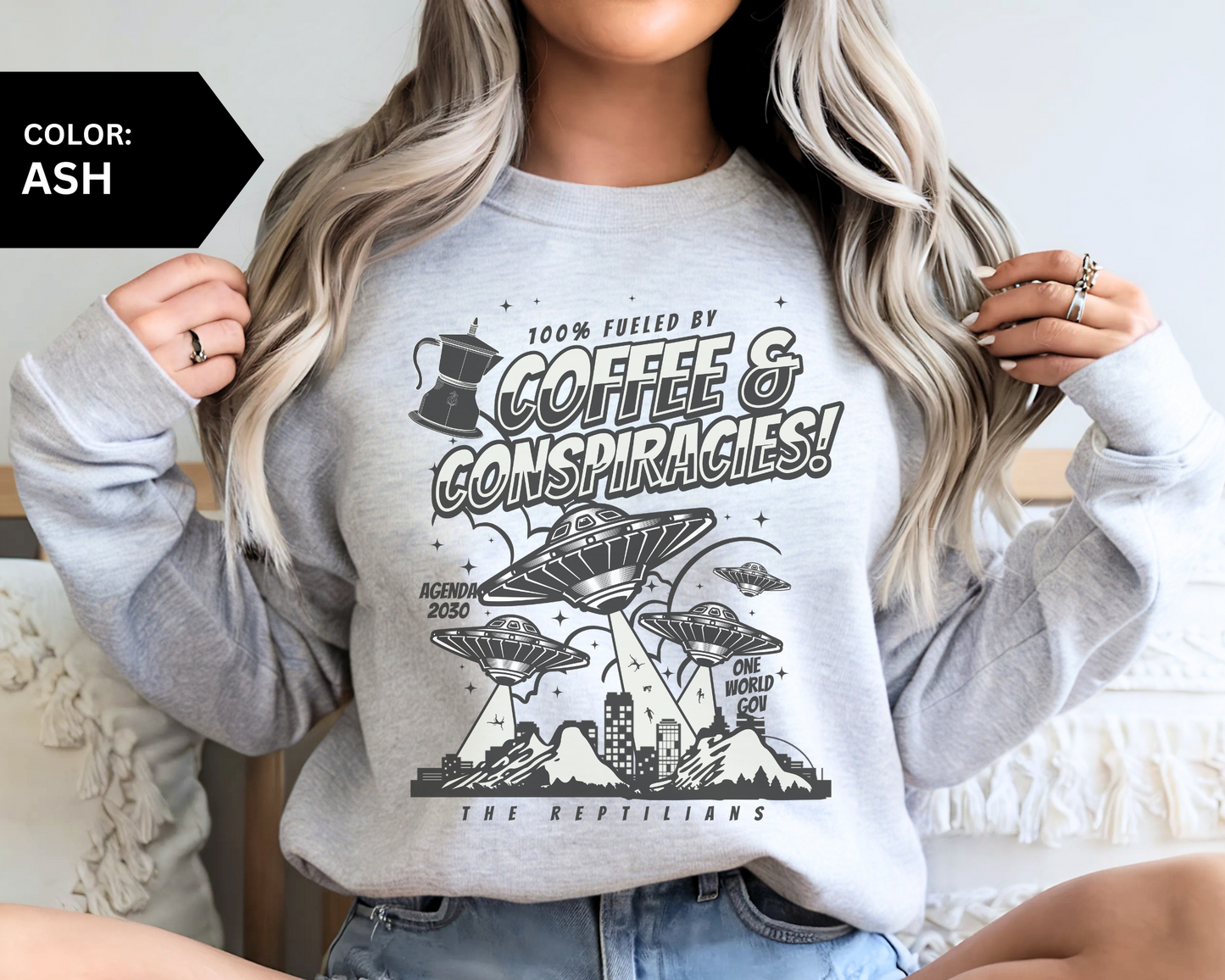 UFO Government Conspiracy Theories Sweatshirt