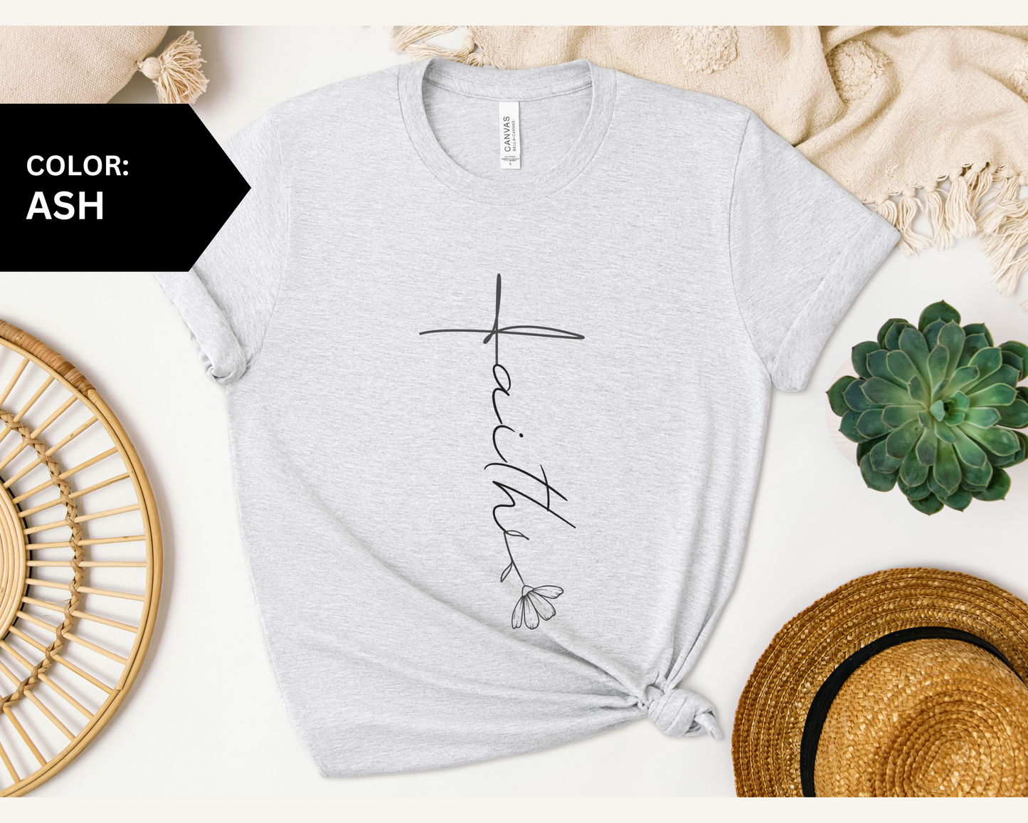 Faith Floral Cross Christian Shirt