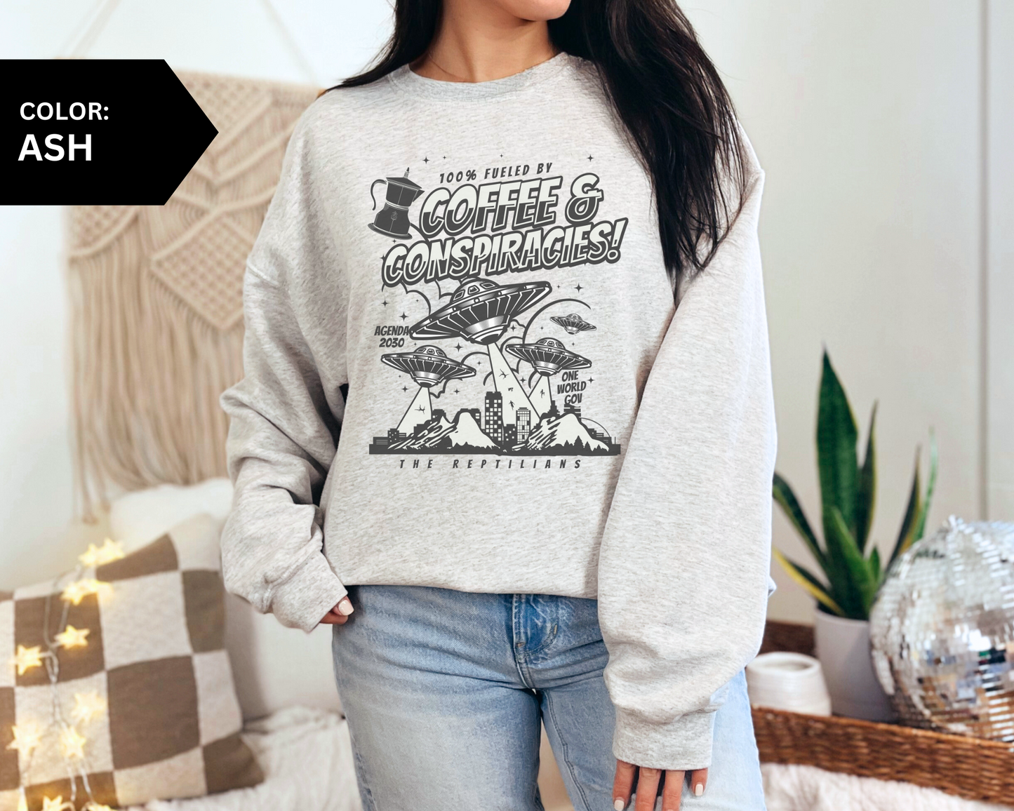 UFO Government Conspiracy Theories Sweatshirt